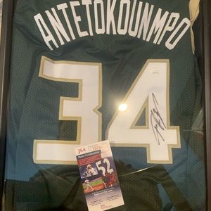 Greek freak auto jersey Coa